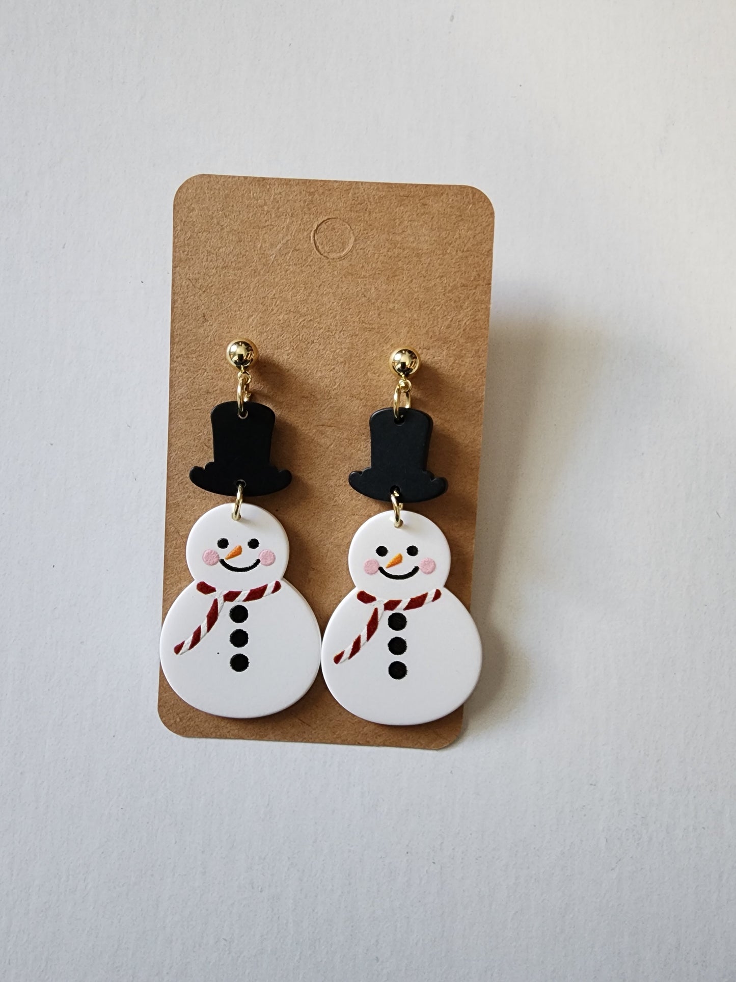 Snowman Dangle Earrings