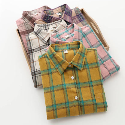 Brushed Plaid Shirt Jacket