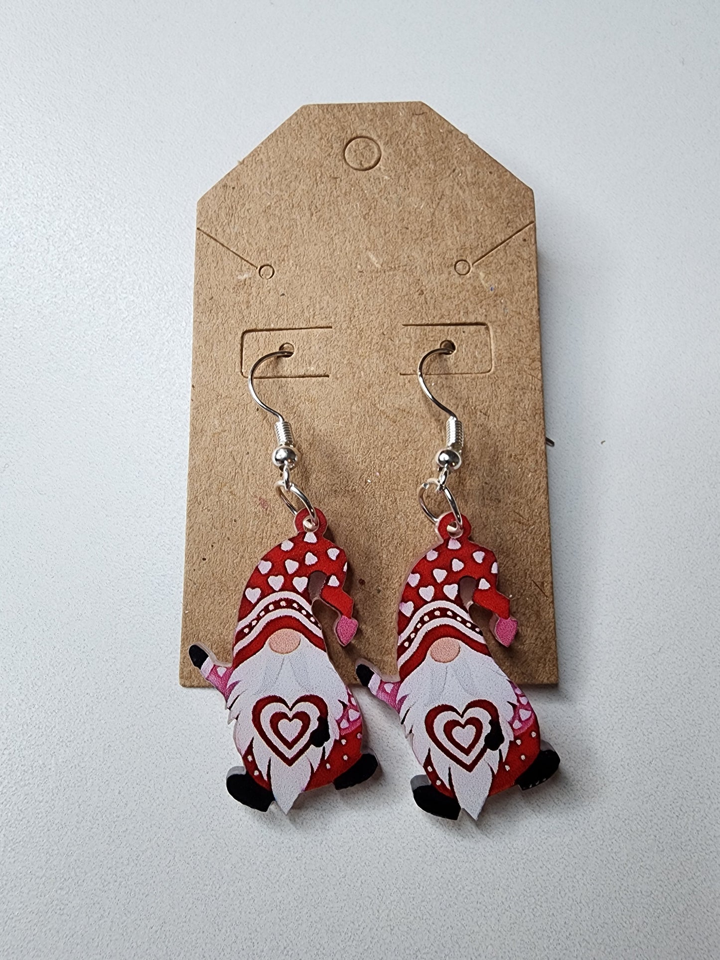 Gnome Holding Heart Earrings