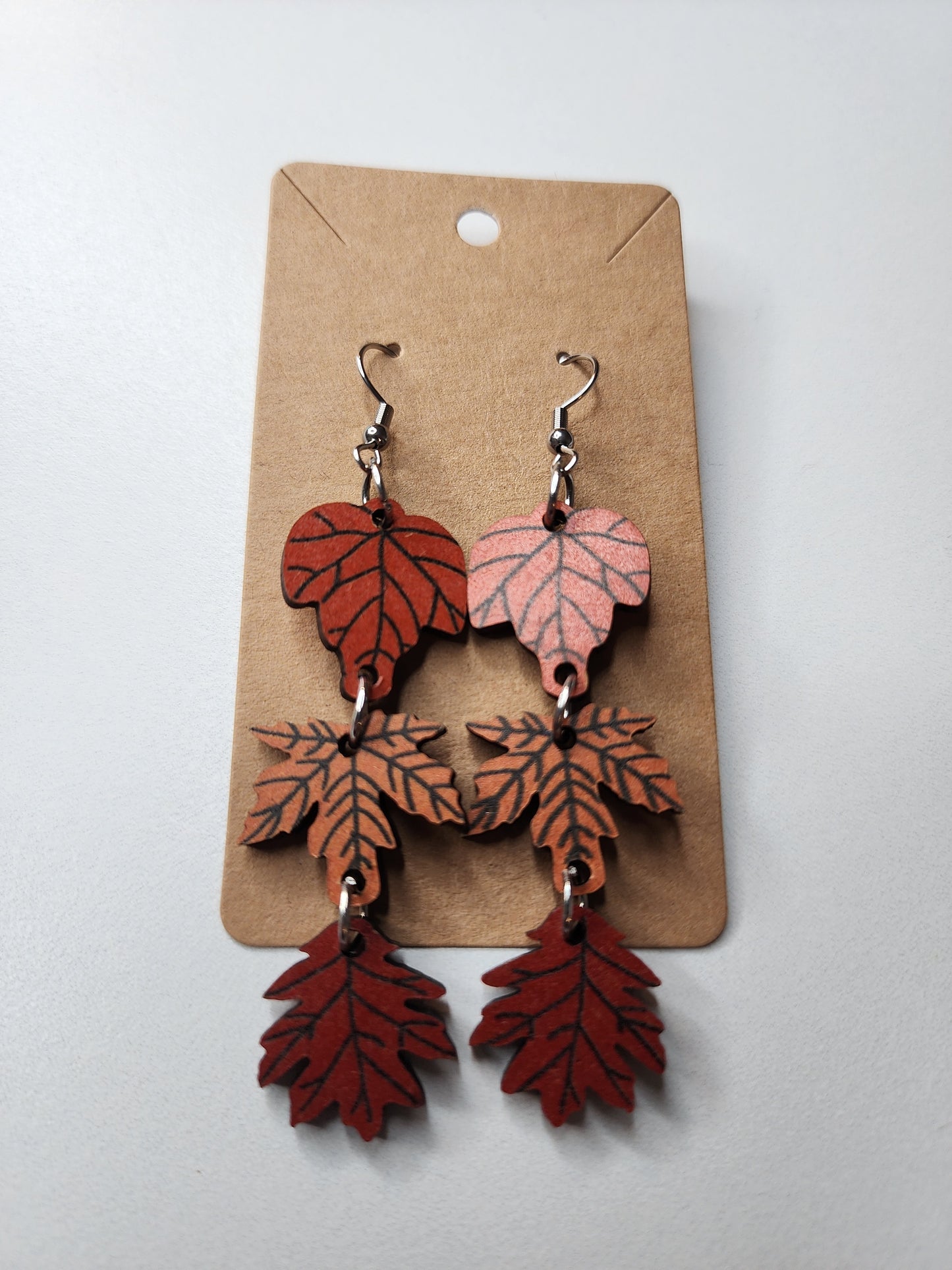 3 Leaf Dangle Earrings