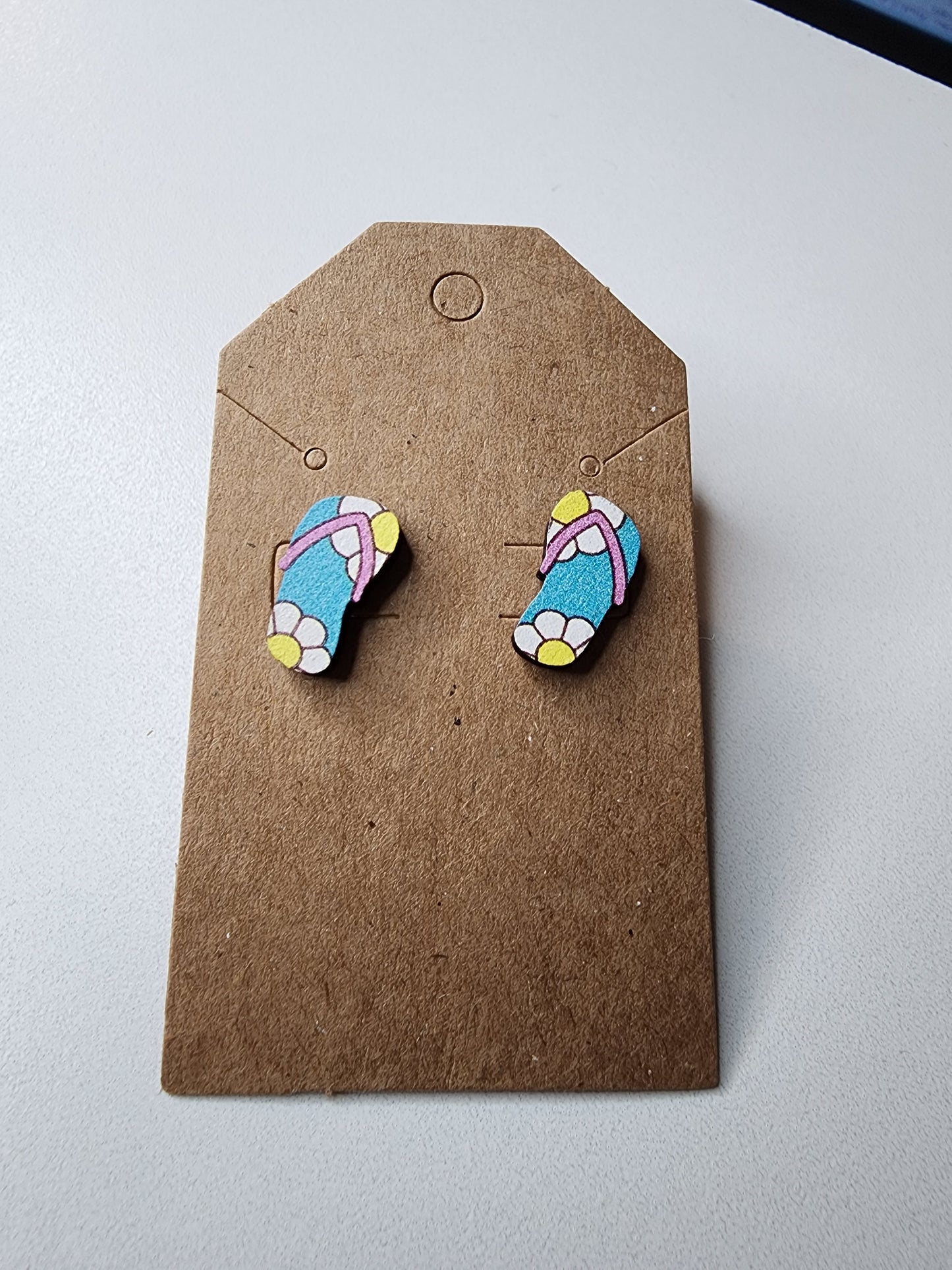 Flip Flop Blue Earrings