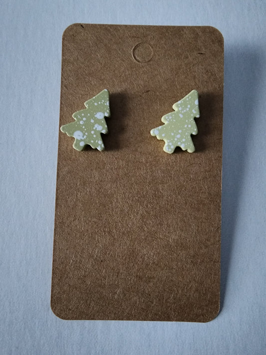 Light Green Tree Stud Earring