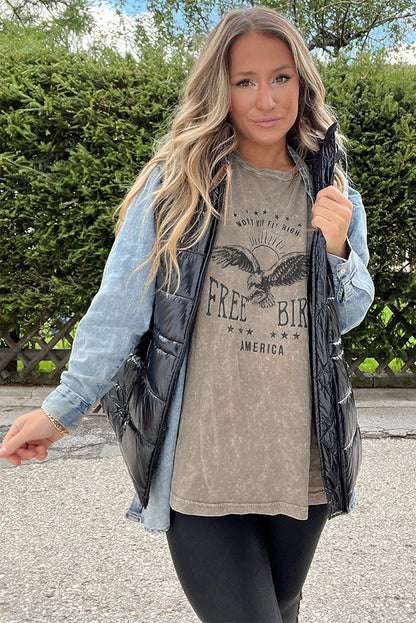 Parchment Mineral Washed Letter Graphic Top