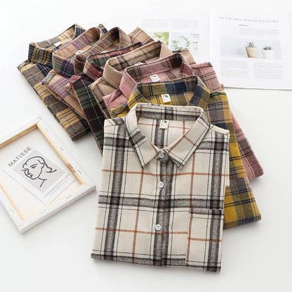 Brushed Plaid Shirt Jacket