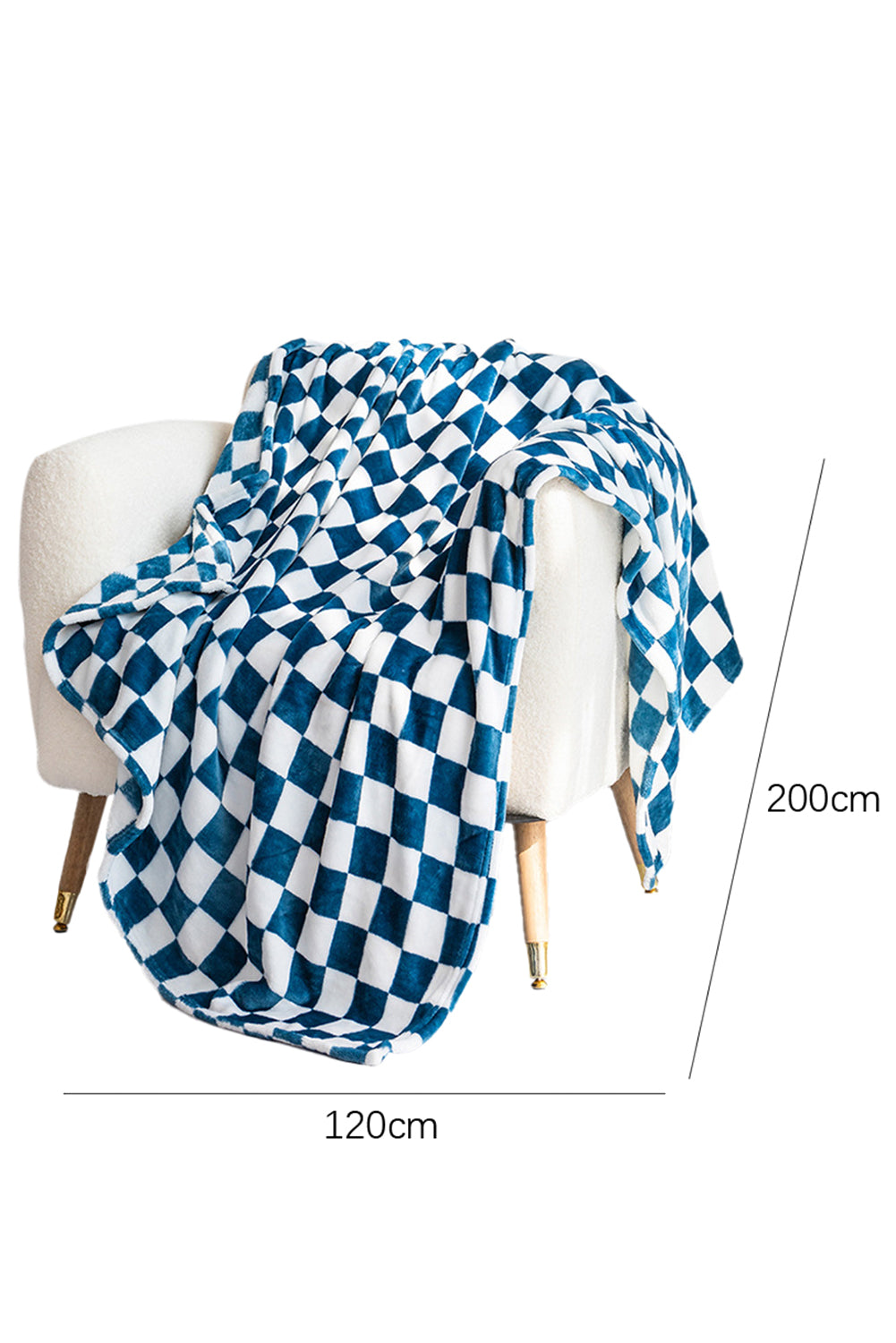 Yellow Checkerboard Printed Soft Throw Blanket