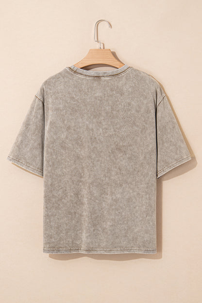 Parchment Mineral Washed Letter Graphic Top