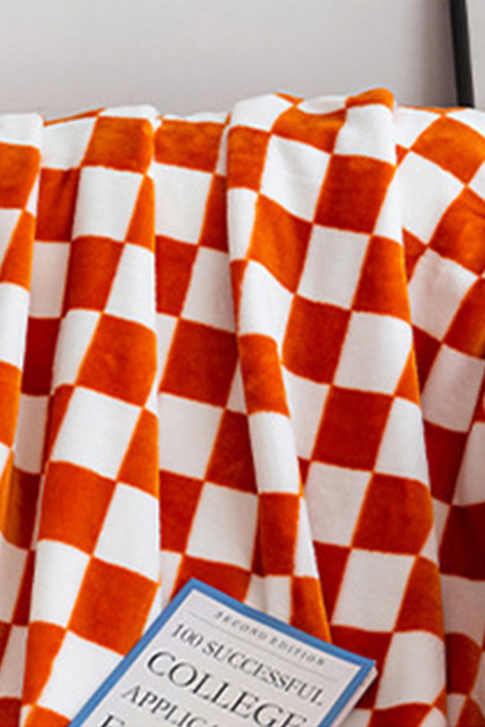 Yellow Checkerboard Printed Soft Throw Blanket