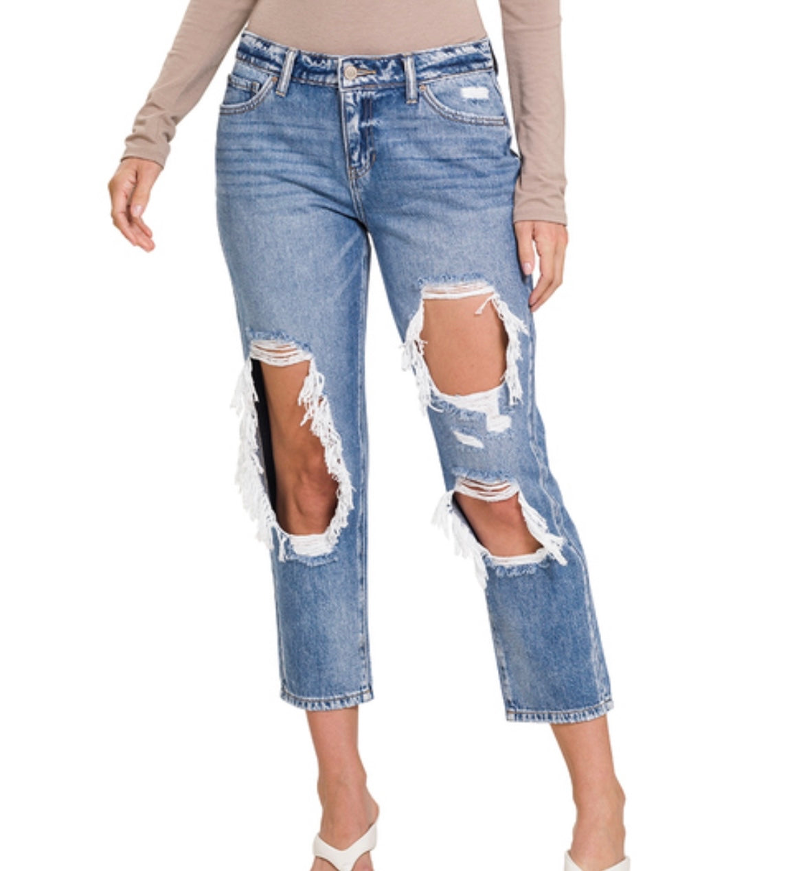 Boyfriend Distressed Jeans