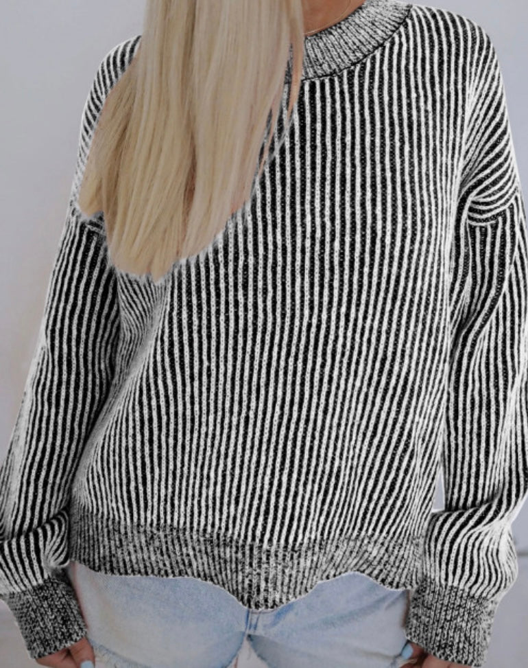 Black and White Stripe Sweater