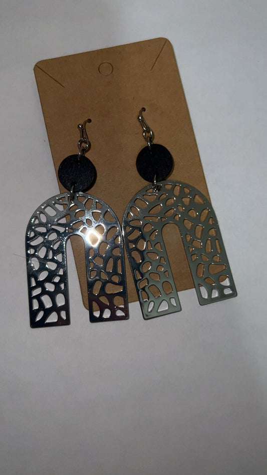 Silver Arch Earrings