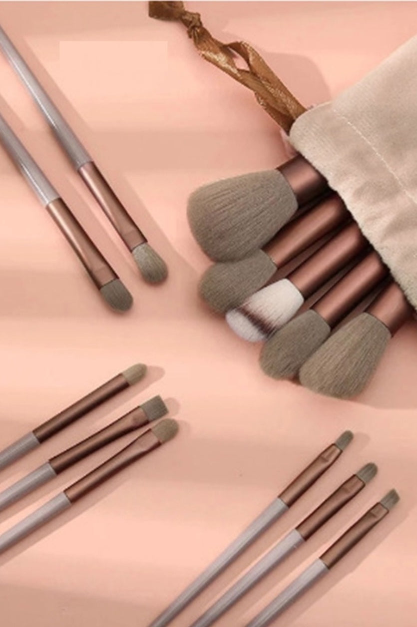 13 Piece Makeup Brush Set W/ Bag