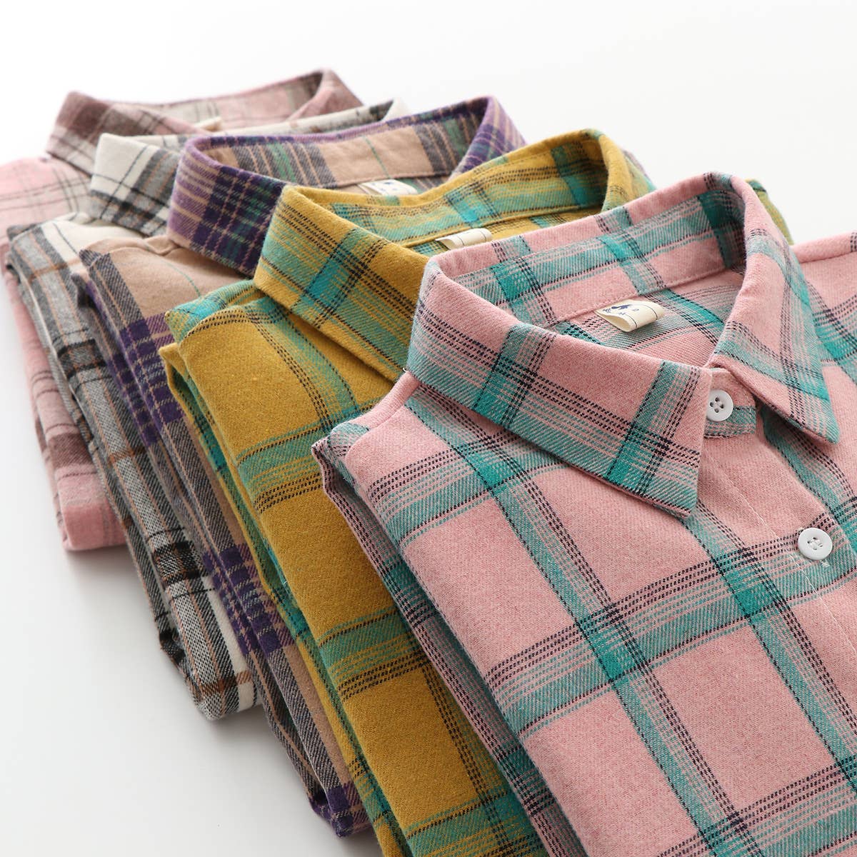 Brushed Plaid Shirt Jacket