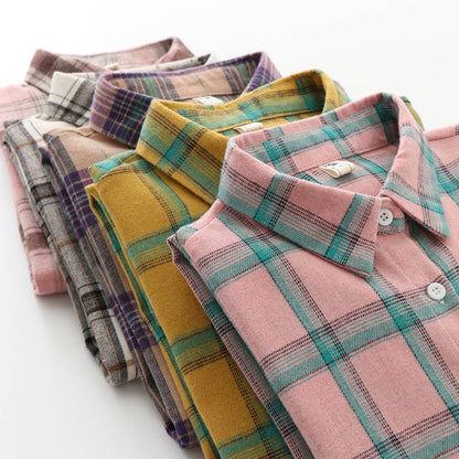 Brushed Plaid Shirt Jacket