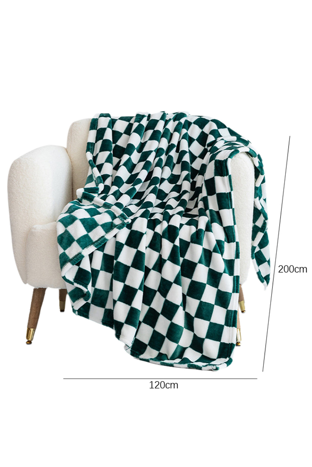 Yellow Checkerboard Printed Soft Throw Blanket