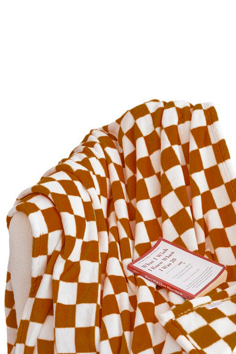 Yellow Checkerboard Printed Soft Throw Blanket