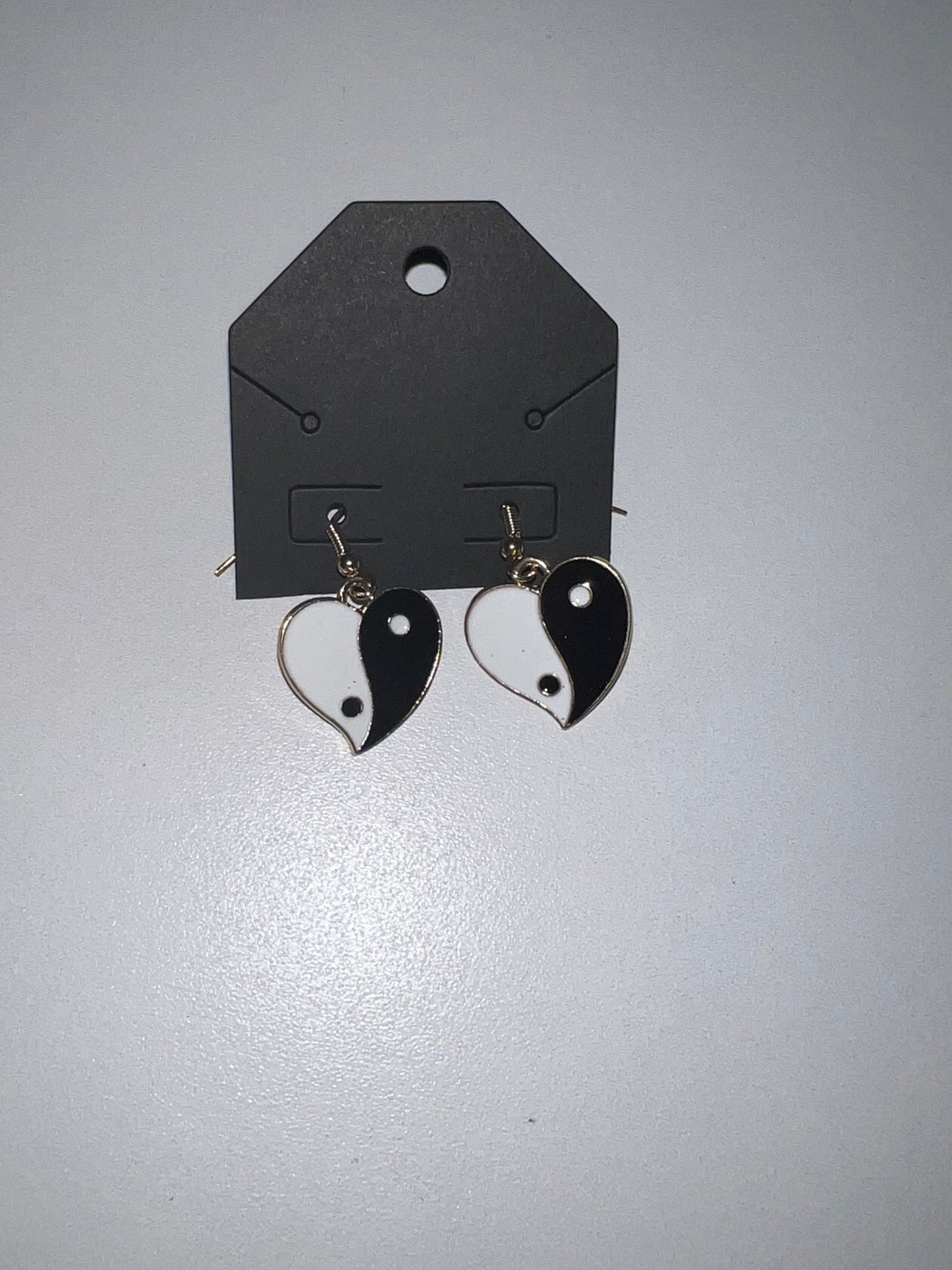 Yin Yang Heart Earrings