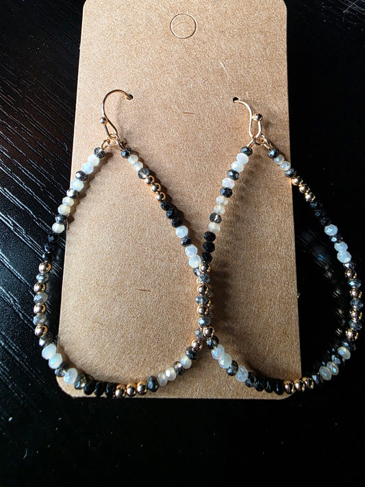 Midnight Boho Teardrops Earrings
