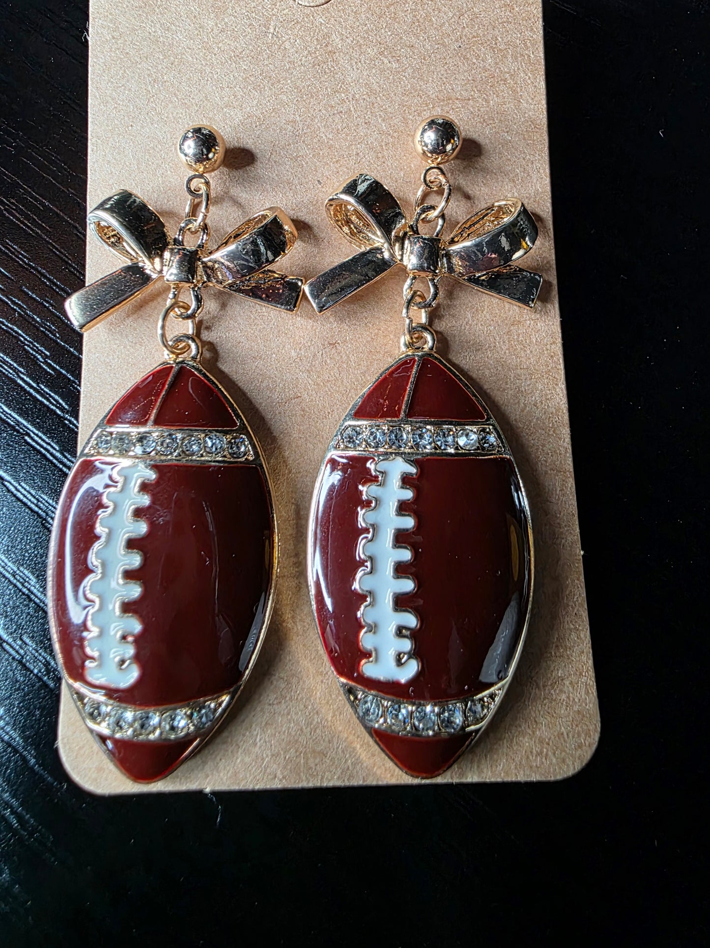 Sideline Bow Touchdown Earrings