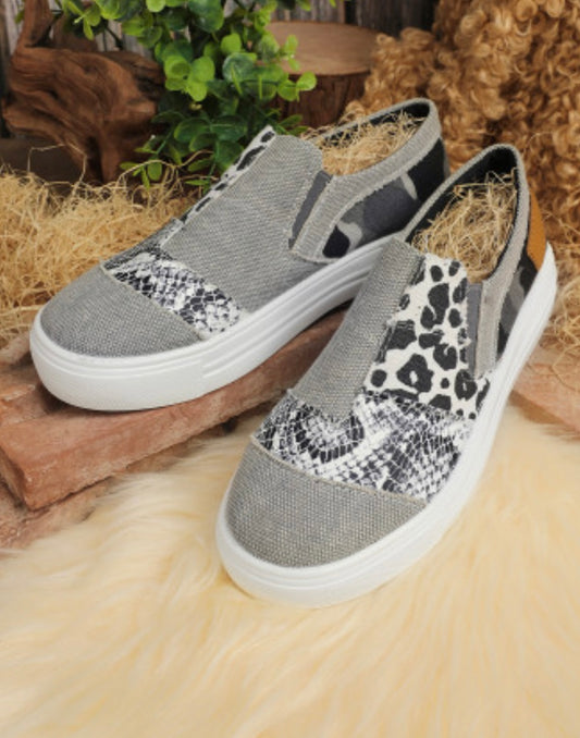 Animal Print Slip-On Shoes