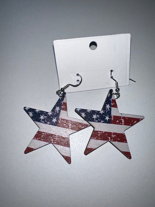 American Flag Earrings